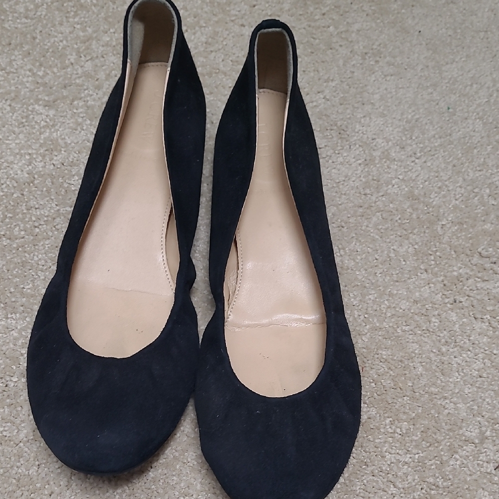 J. Crew Black Suede Women's Flats